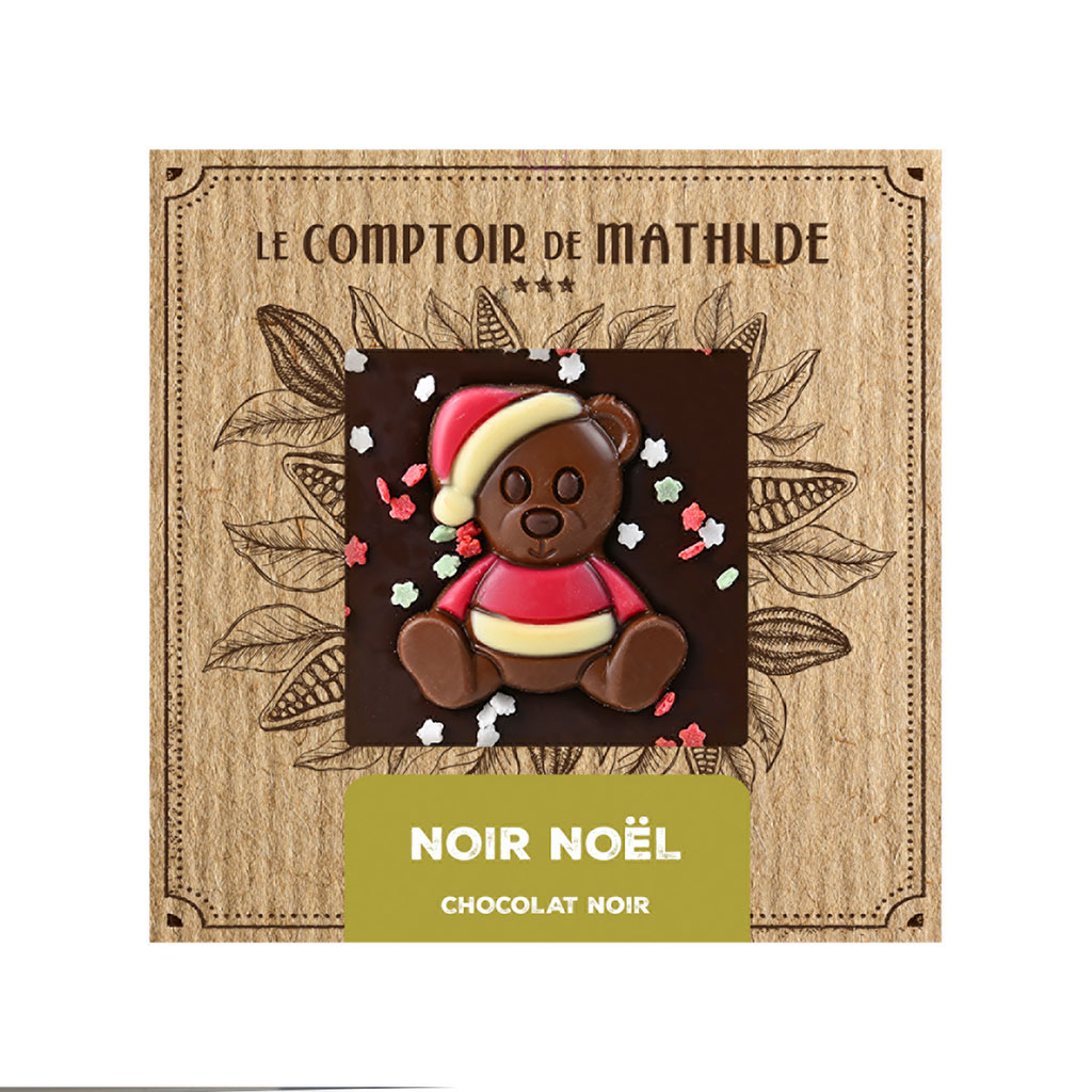 Tablette de Chocolat Noir Pure Origine Joyeux Noël