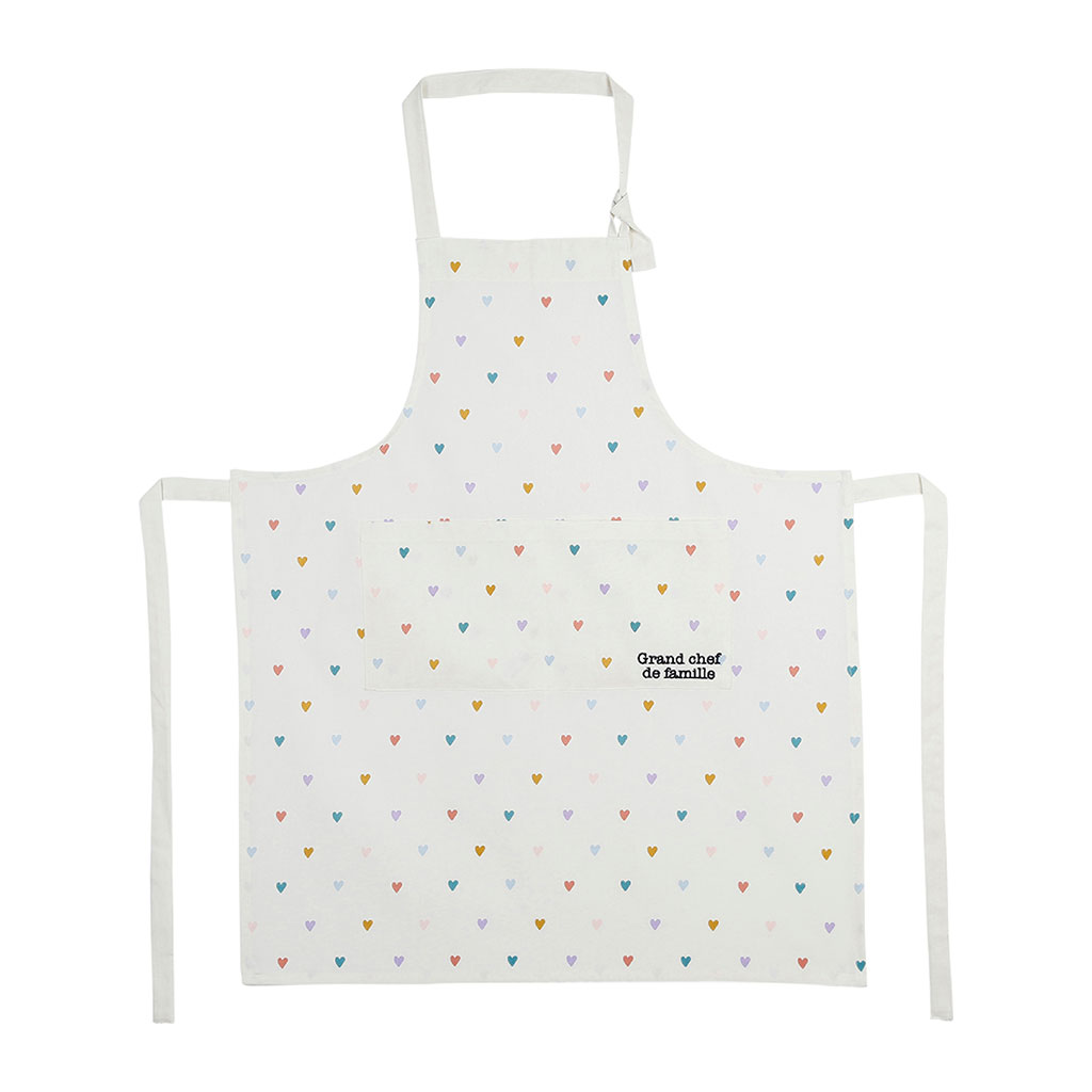 Tablier en coton multicolore 90x75cm - Famille