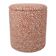 Tabouret coffre en tissu guépard terracotta - Jungle Pop