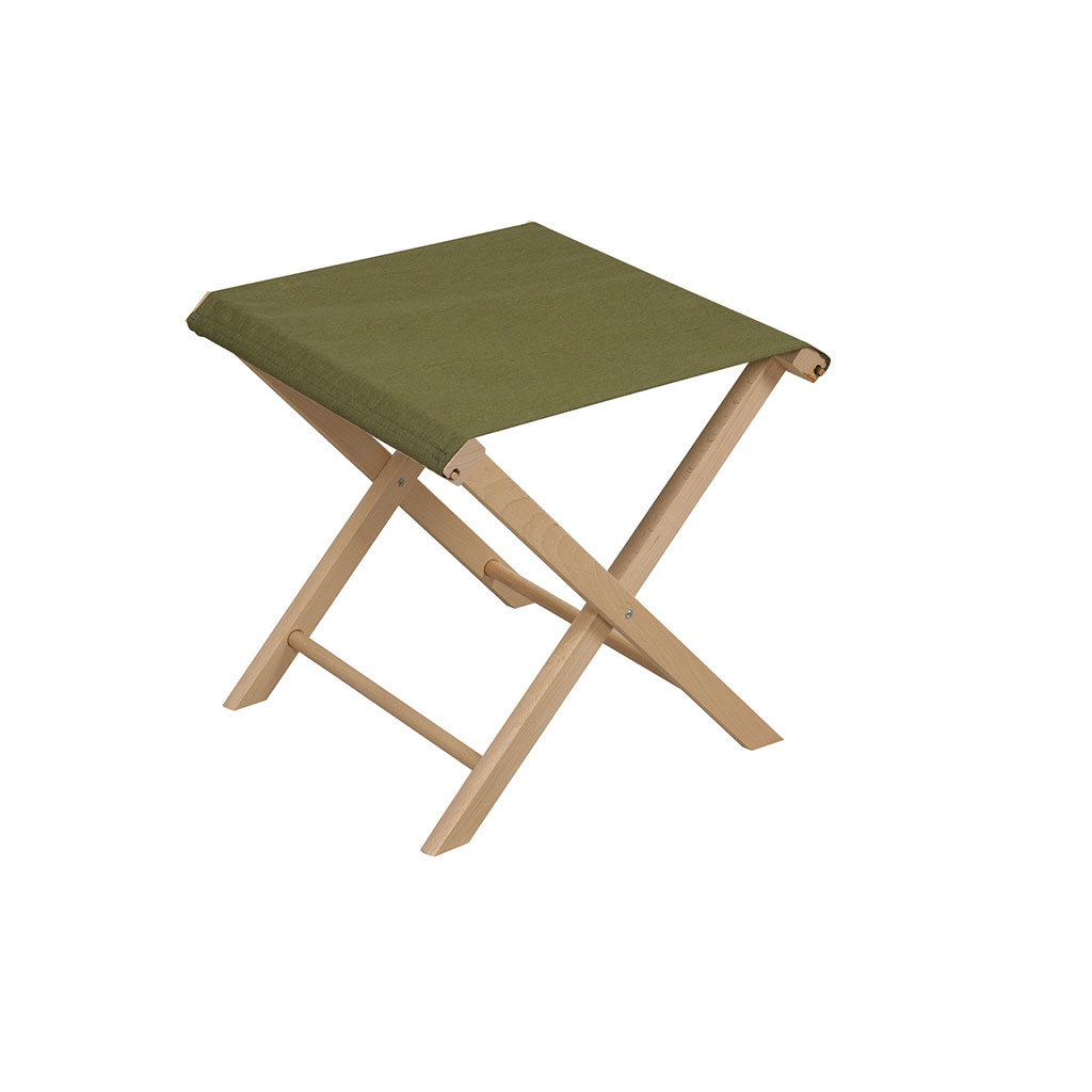 Tabouret d'extérieur pliant en bois et coton vert h42cm - Colors
