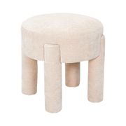 Tabouret en tissu beige - Emilia