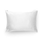 Taie d'oreiller en soie blanc 76x51cm