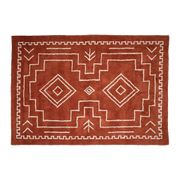 Tapis en coton terracotta et écru 200x140cm - Nomadea