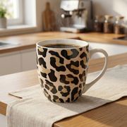 Tasse jumbo en grès léopard 40cl - Leony