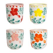 Tasses à café x4 en grès multicolore 10cl - Bellagio