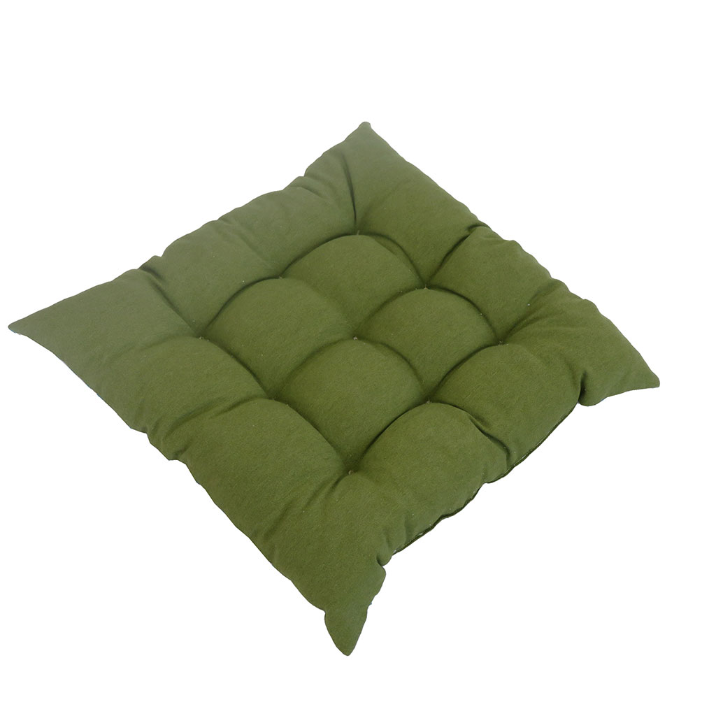 Tatami d'extérieur en coton vert 66x66cm - Colors