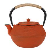 Théière en fonte terracotta avec filtre 1.2L - Picots