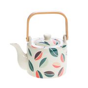 Théière en grès avec filtre multicolore - Vanina