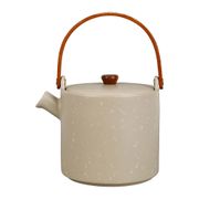 Théière en grès grège mat moucheté avec filtre 1.4L - Klosen