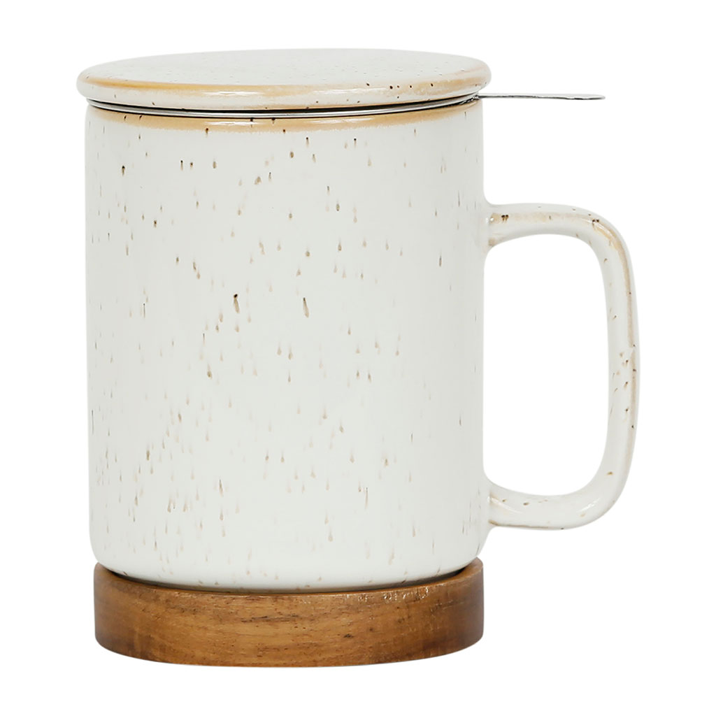 Tisanière en grès  avec filtre blanc - nordika 