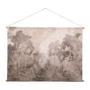 Toile tropicale taupe