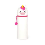 Trousse 2 en 1 en silicone blanc et rose - Unicorn