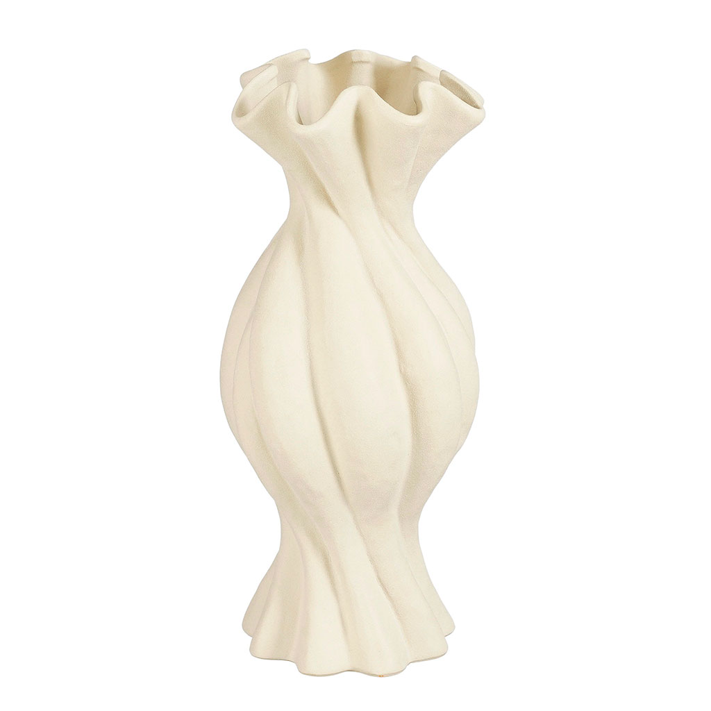 Vase bonbon en céramique beige h40cm - Steph