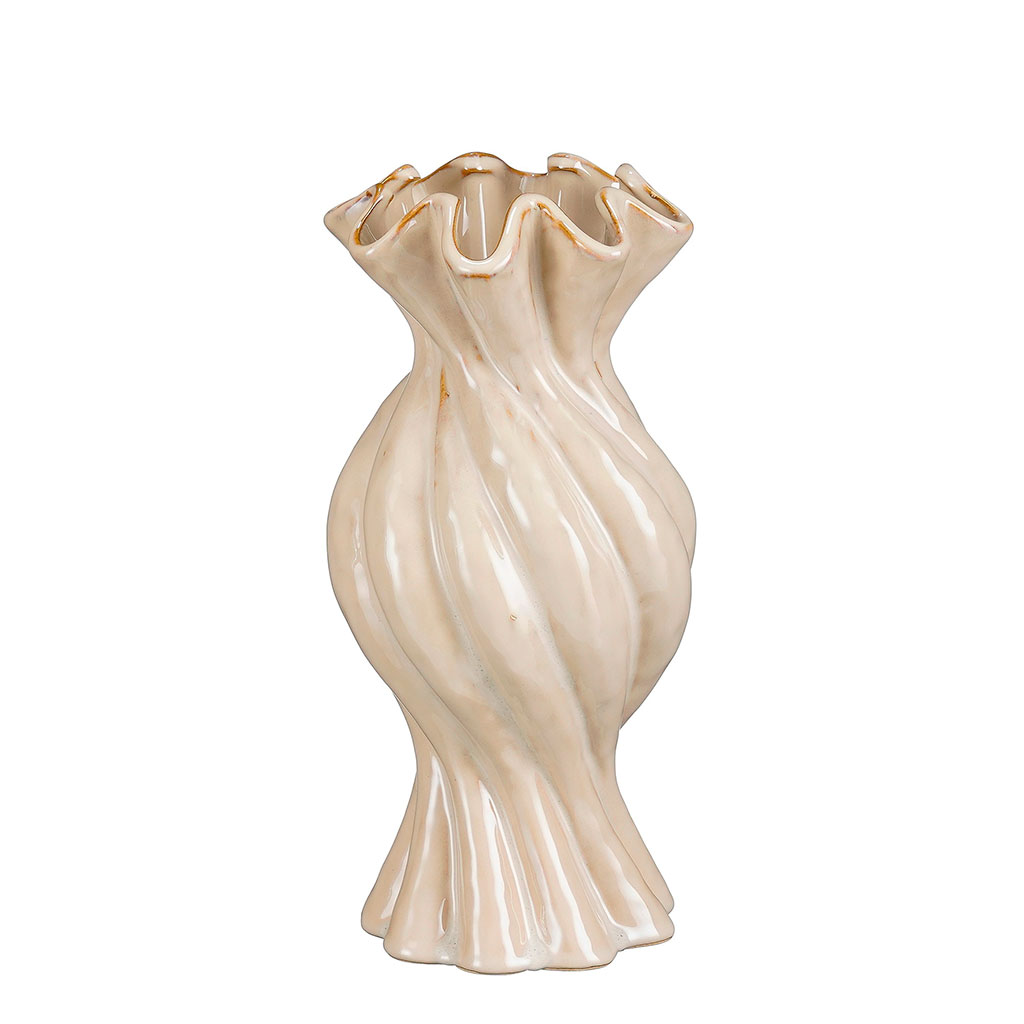 Vase bonbon en céramique crème h30cm - Steph