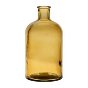 Vase bouteille ambre en verre recyclé - comete