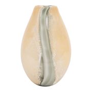 Vase coquillage en verre beige et vert h33.5cm - Allen