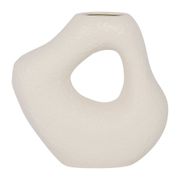 Vase en dolomite blanc h21cm - arty folk