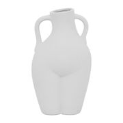 Vase en grès blanc 13x11.5xh23cm - Organic