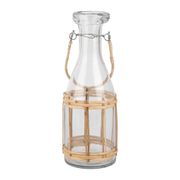 Vase en verre et bambou naturel d8cm - Vanier