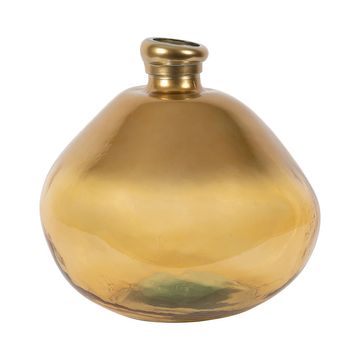 Vase en verre recyclé sablé doré d33cm - Colibri