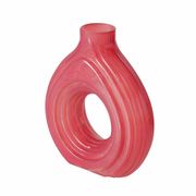 Vase en verre rose h19cm - Tiffy