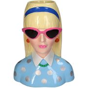 Vase femme blonde en polyrésine h29cm - Barbie