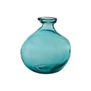 Vase gali turquoise d16xh18cm verre recyclé