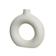 Vase porcelaine blanc d6.5xh21.5cm