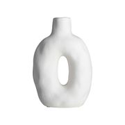 Vase rond 14.6x7.6xh21.8cm blanc