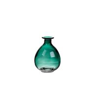 Vase rond en verre vert h12cm - Lina