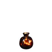 Vase toro en verre marron d9.5xh11cm