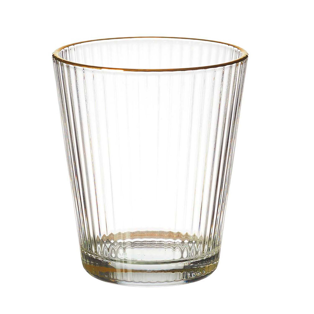 Verre liseré doré 30cl - Strie