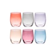 Verres à eau x6 en cristallin multicolore 30cl - Lumen
