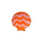 Vide poche coquillage en céramique orange d11cm